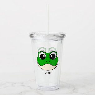 Niedlicher Lächelfrosch Acryltrinkbecher