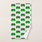 Niedlicher Lächelfrosch Badhandtuch Set (Handtuch)