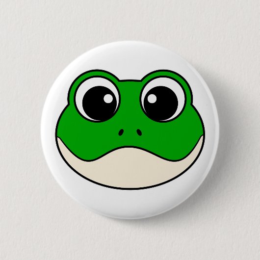Niedlicher Lächelfrosch Button (Vorderseite)