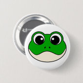 Niedlicher Lächelfrosch Button (Vorne & Hinten)