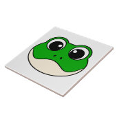 Niedlicher Lächelfrosch Fliese (Seite)