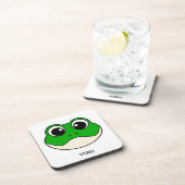Niedlicher Lächelfrosch Getränkeuntersetzer (Rechte Seite)