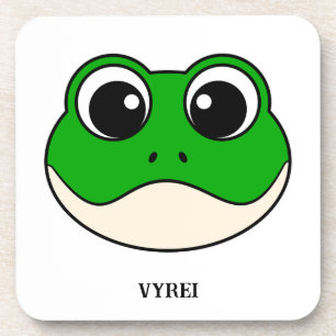 Niedlicher Lächelfrosch Getränkeuntersetzer