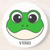 Niedlicher Lächelfrosch Getränkeuntersetzer (Vorne)