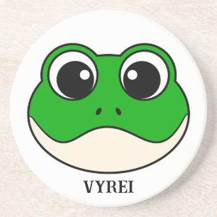 Niedlicher Lächelfrosch Getränkeuntersetzer