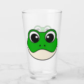 Niedlicher Lächelfrosch Glas (Rückseite)