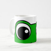 Niedlicher Lächelfrosch Kaffeetasse (Vorderseite Links)