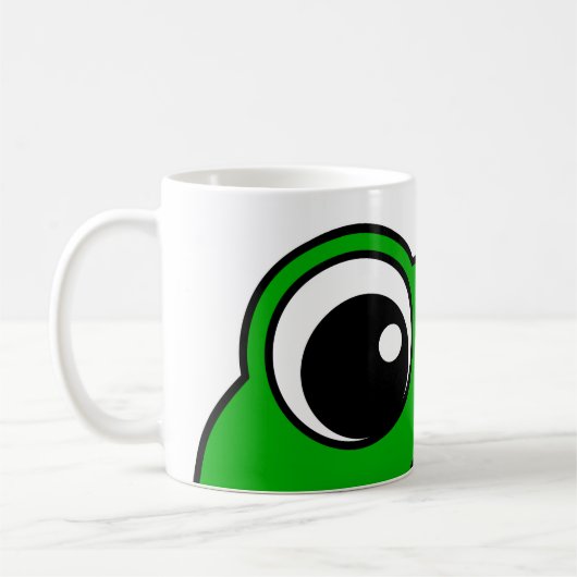 Niedlicher Lächelfrosch Kaffeetasse (Links)