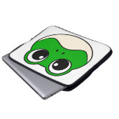 Niedlicher Lächelfrosch Laptopschutzhülle (Vorne Knopf)
