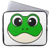 Niedlicher Lächelfrosch Laptopschutzhülle (Vorderseite)
