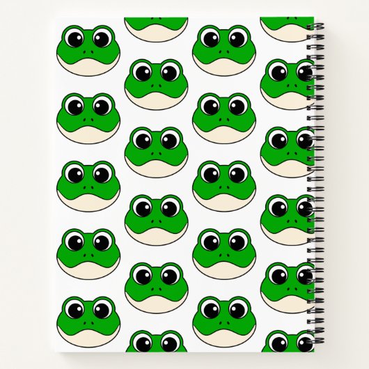 Niedlicher Lächelfrosch Notizblock (Rückseite)