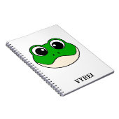 Niedlicher Lächelfrosch Notizblock (Rechte Seite)