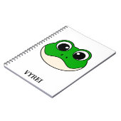 Niedlicher Lächelfrosch Notizblock (Linke Seite)