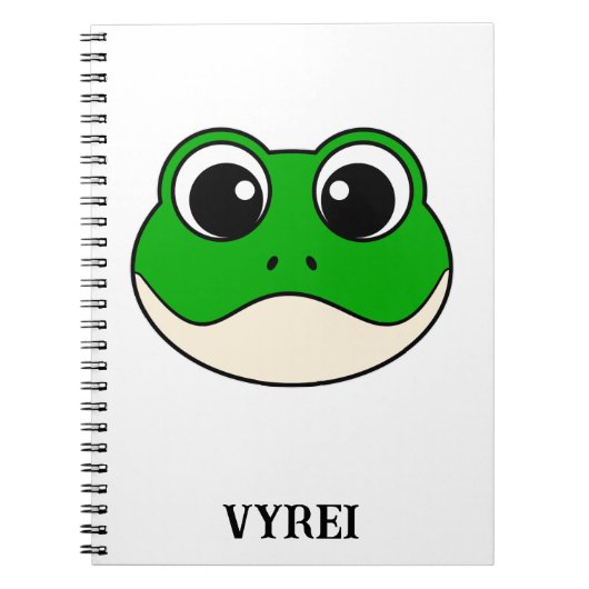 Niedlicher Lächelfrosch Notizblock (Vorderseite)