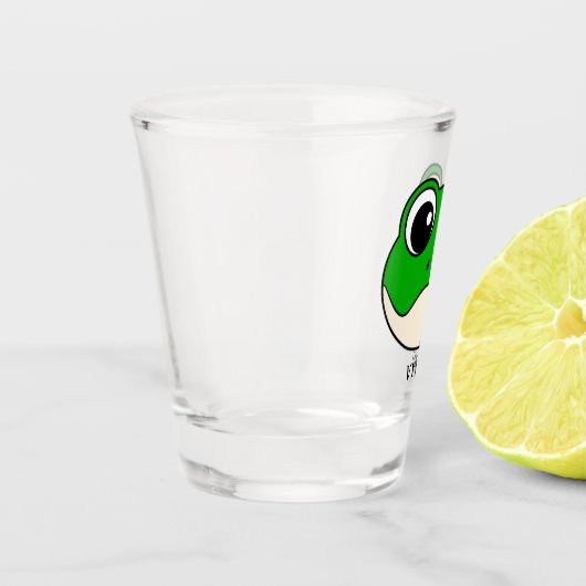Niedlicher Lächelfrosch Schnapsglas (Links)