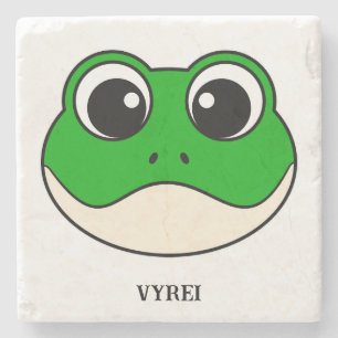 Niedlicher Lächelfrosch Steinuntersetzer