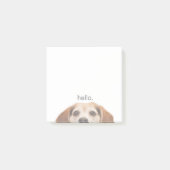 Niedlicher lächelnder Beagle mit Hallo Quote Post- Post-it Klebezettel (Vorderseite)