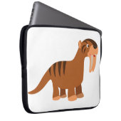 Niedlicher lächelnder Cartoon Thylacosmilus Laptop Laptopschutzhülle (Vorne Rechts)