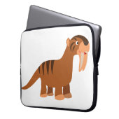 Niedlicher lächelnder Cartoon Thylacosmilus Laptop Laptopschutzhülle (Vorderseite Links)