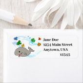 Niedlicher, lächelnder Cartoon Whale (Insitu)