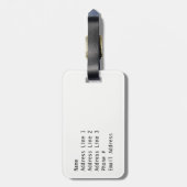 Niedlicher lächelnder Elefant-Charakter, Gepäckanhänger (Rückseite vertikal)