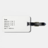 Niedlicher lächelnder Elefant-Charakter, Gepäckanhänger (Rückseite horizontal)