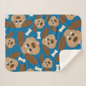 Niedlicher lächelnder Hund mit den großen Ohren Sherpadecke (Vorderseite (Horizontal))