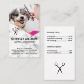 Niedlicher lächelnder Hund wird gepflegt Visitenkarte (Vorne/Hinten)