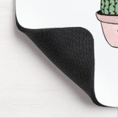Niedlicher lächelnder Kaktus Mousepad (Ecke)