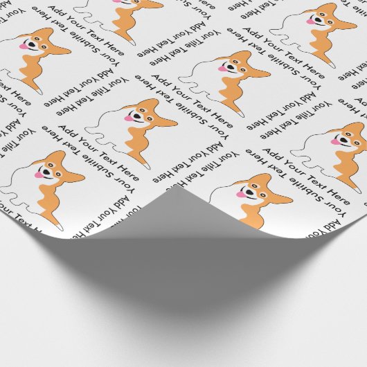 Niedlicher lächelnder Pembroke-Walisercorgi-Hund Geschenkpapier (Ecke)