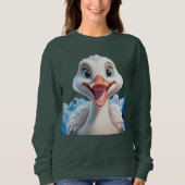 Niedlicher Lächelschwan Sweatshirt (Vorderseite)