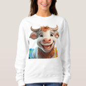 Niedlicher Lächelstier Sweatshirt (Vorderseite)