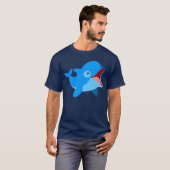 Niedlicher lachender Cartoon Dolphin T - Shirt (Vorne ganz)