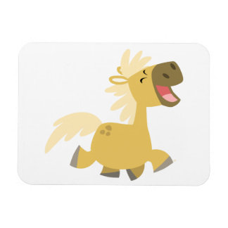 Niedlicher lachender Cartoon Pony Flexible Magnet