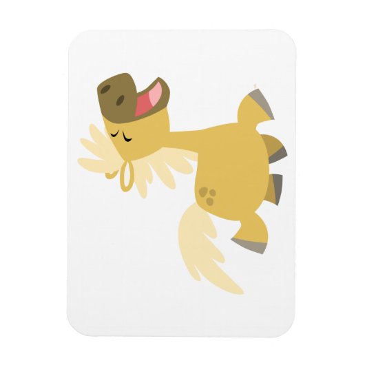 Niedlicher lachender Cartoon Pony Flexible Magnet (Vertikal)