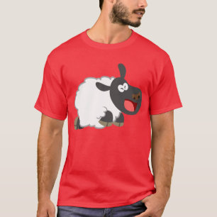 Niedlicher lachender Cartoon Schafe T - Shirt