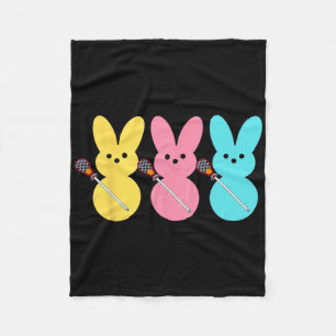 Niedlicher Lacrosse Player Bunny Kids Boys Osterla Fleecedecke