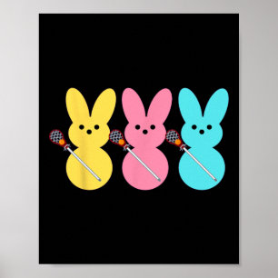 Niedlicher Lacrosse Player Bunny Kids Boys Osterla Poster