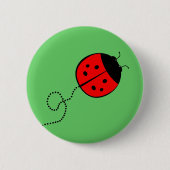 Niedlicher Lady Bug Button (Vorderseite)