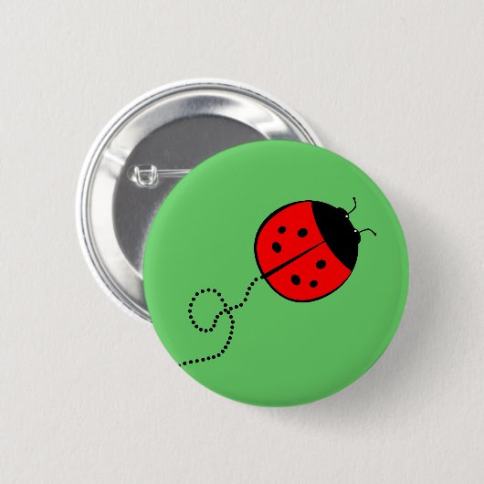 Niedlicher Lady Bug Button (Vorne & Hinten)