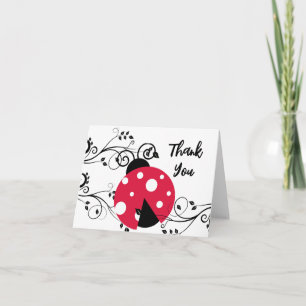Niedlicher Lady Bug Danke, dass Sie Ladybug mittei Dankeskarte