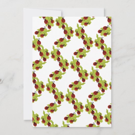 Niedlicher Lady Bug Hand gezogenes Insekt Geburtst (Rückseite)