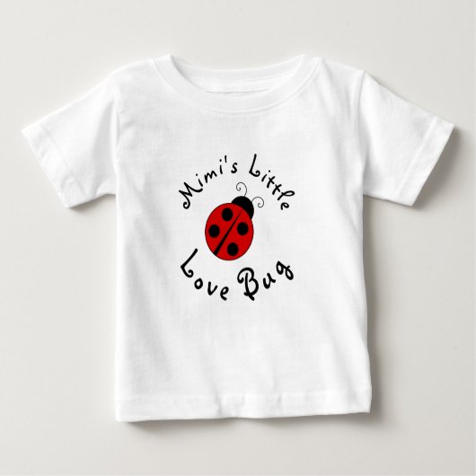 Niedlicher Lady Bug Personalisiert Mimis kleiner L Baby T-shirt (Vorderseite)