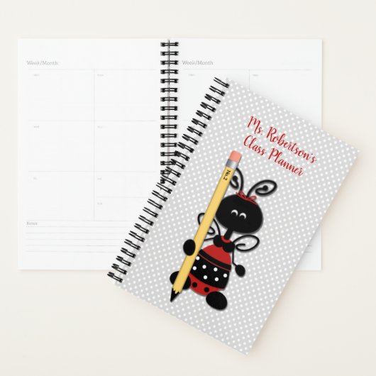 Niedlicher Lady Bug Teacher Daily Planer (Anzeige)
