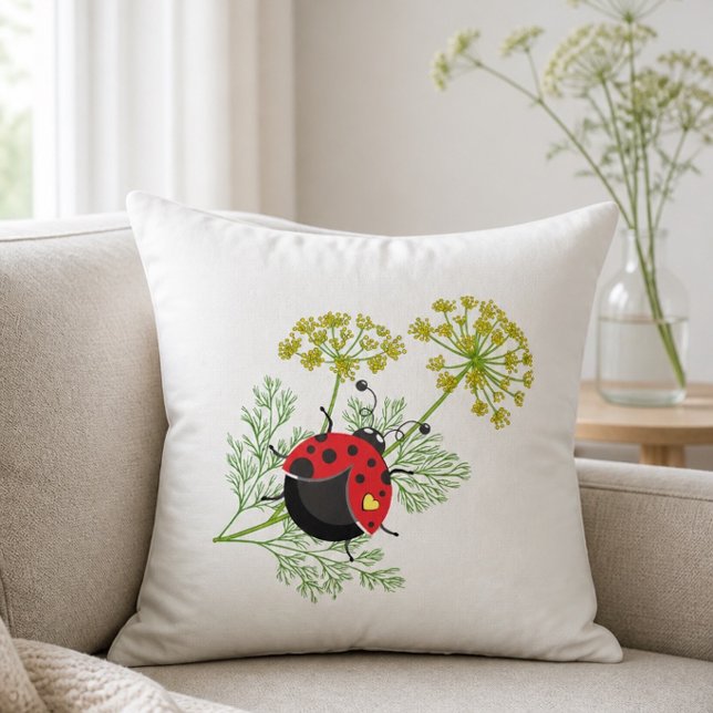 Niedlicher Ladybug 16"x16" Kissen (Von Creator hochgeladen)