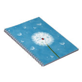 Niedlicher Ladybug auf einem Löwenzahn Notizblock (Rechte Seite)