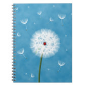 Niedlicher Ladybug auf einem Löwenzahn Notizblock (Vorderseite)