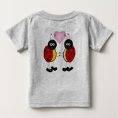 Niedlicher Ladybug Baby T - Shirt (Rückseite)