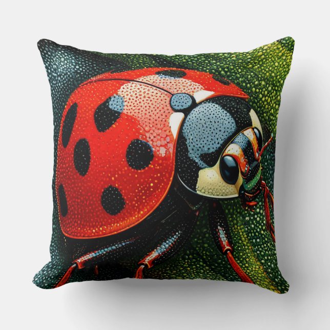 Niedlicher Ladybug Kissen (Vorderseite)