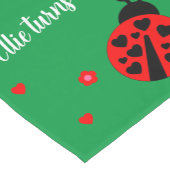 Niedlicher Ladybug mit Herzen Kurzer Tischläufer (Ecke)